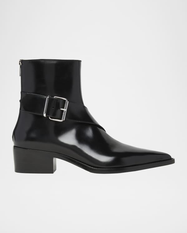 McQueen Men's Metal-Heel Leather Ankle Boots | Neiman Marcus