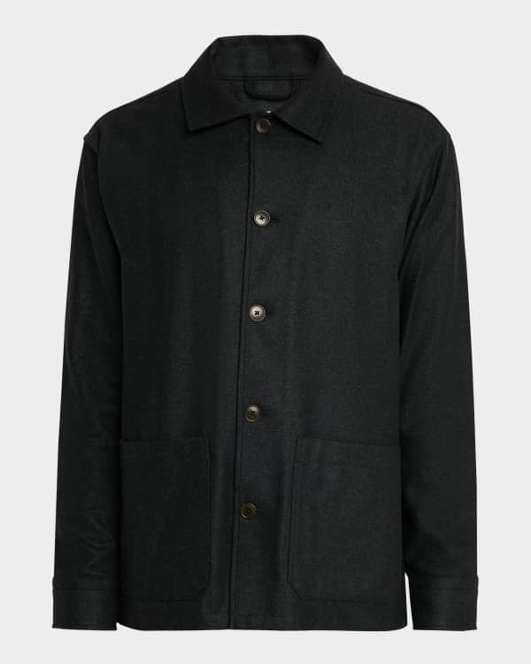 Giorgio Armani Men's Cupro Jacket with Flap Pockets | Neiman Marcus