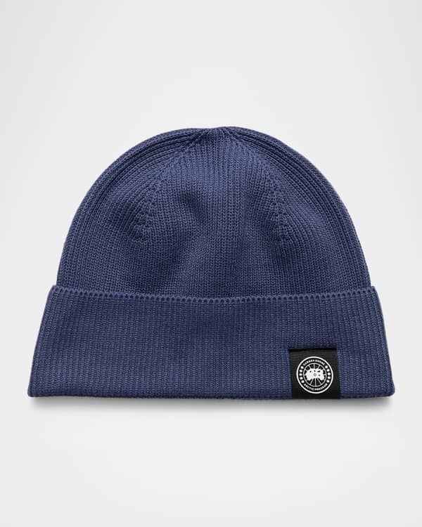 Men's M-Logo Patch Beanie Hat