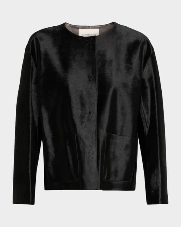 Lafayette 148 New York Zip-Front Leather Jacket | Neiman Marcus