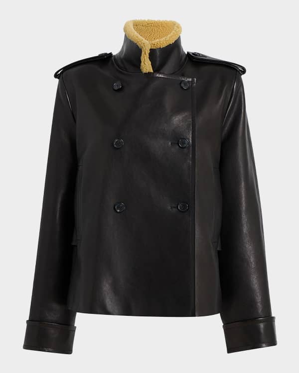 Khaite Rizzo Dome-Studded Crop Denim Jacket | Neiman Marcus