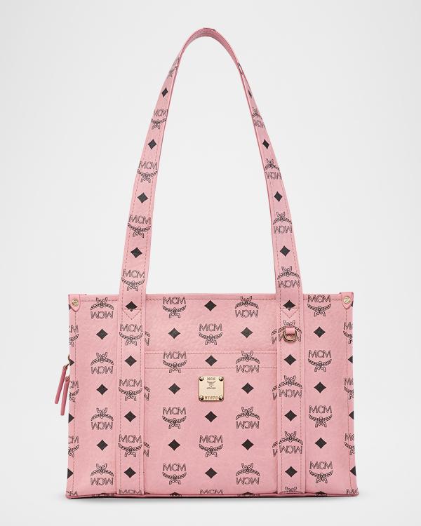 MCM Aren XL Visetos Denim Shoulder Bag | Neiman Marcus