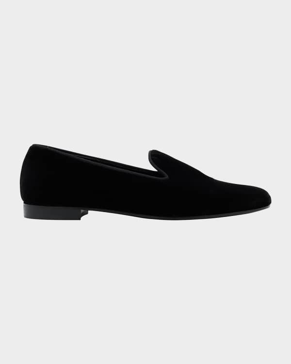 Ailey Suede Medallion Slip-On Loafers