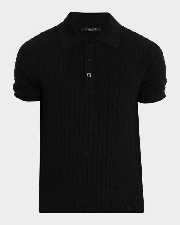 Amiri Men's MA Quad Half-Zip Knit Polo Shirt | Neiman Marcus