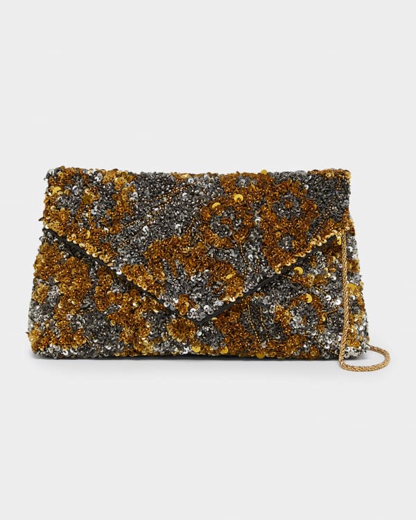 Dries Van Noten Envelope Flap Embellished Clutch Bag | Neiman Marcus
