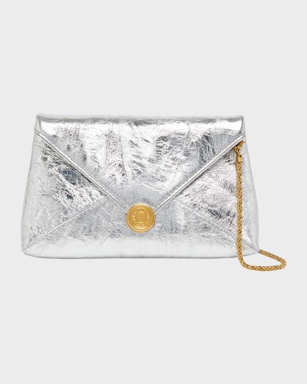 Dries Van Noten Micro Envelope Flap Embellished Jacquard Clutch