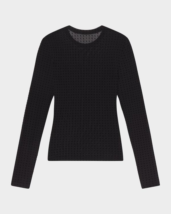 FRAME The Rhinestone Jersey Top | Neiman Marcus