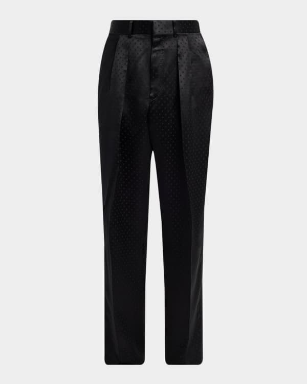 Dolce&Gabbana Men's Wool Relaxed Fit Double-Pleated Trousers