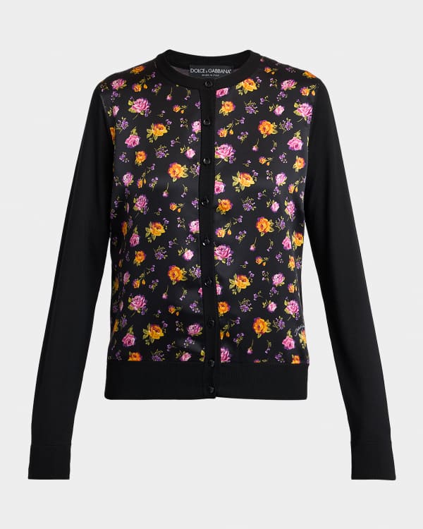 Dolce&Gabbana Double-Breasted Crochet Knit Crop Jacket | Neiman Marcus