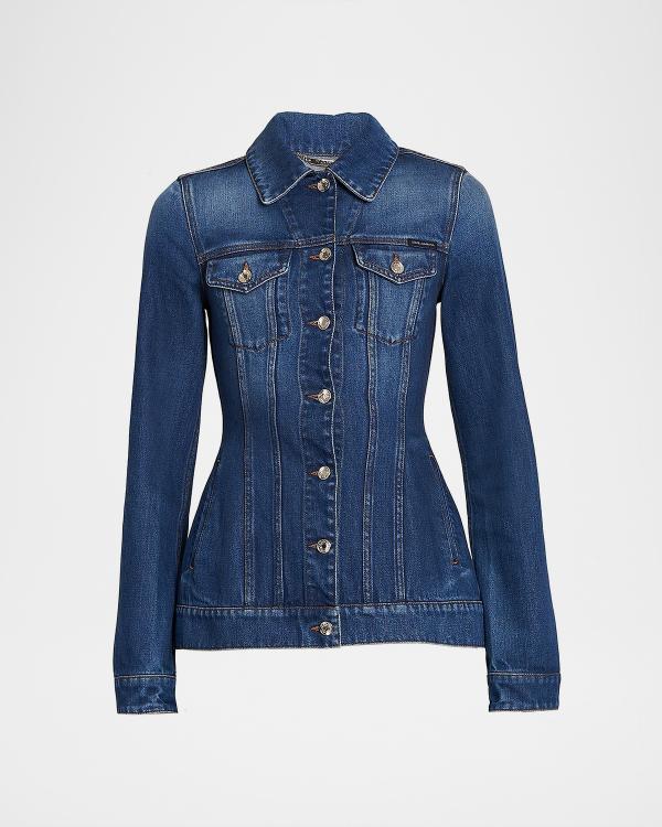 DOLCE&GABBANA 05SS Denim Shirt Jacket Stretch light blue wash