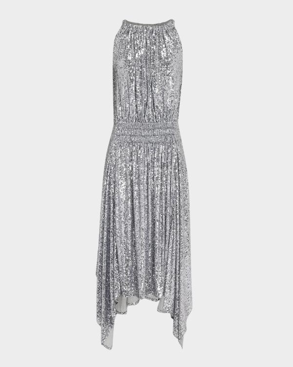 banana republic metallic high low dress Metallic Dress