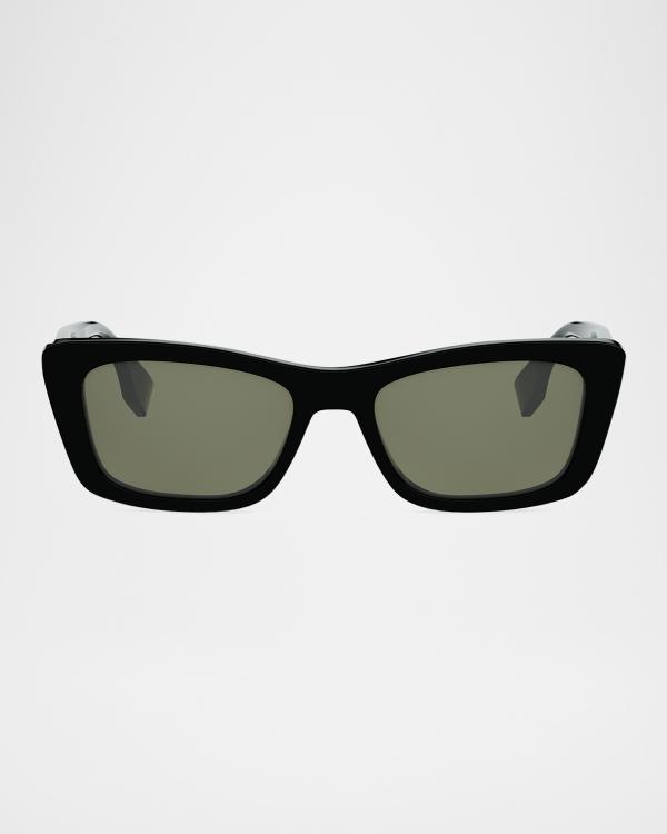 Fendi Fendi Diamond Green Acetate Square Sunglasses | Neiman  display picture 1