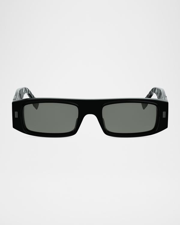 Fendi Men's Fendi Sky Rimless Metal Rectangle Sunglasses | Neiman