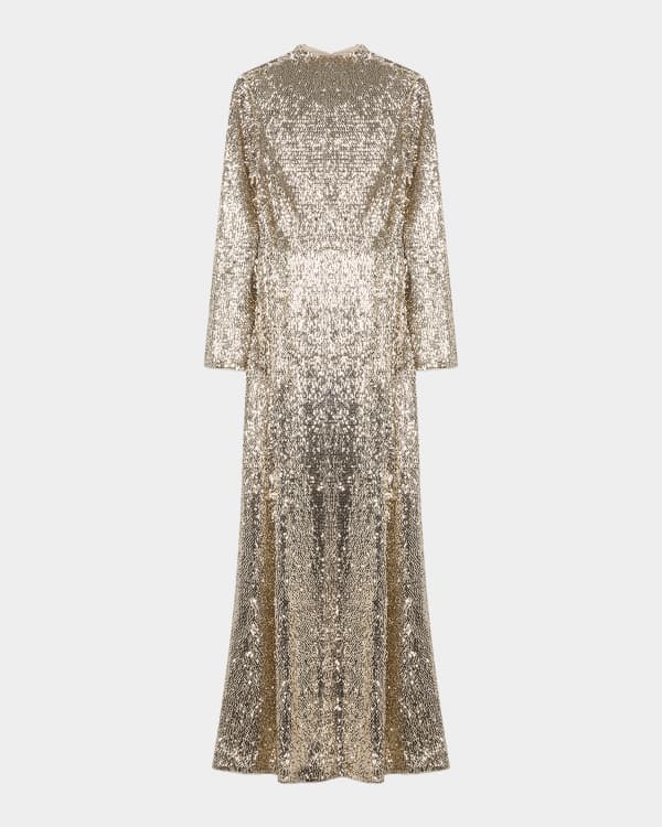 REBECCA VALLANCE Catena Cutout Mesh-Embroidered Midi Dress | Neiman Marcus