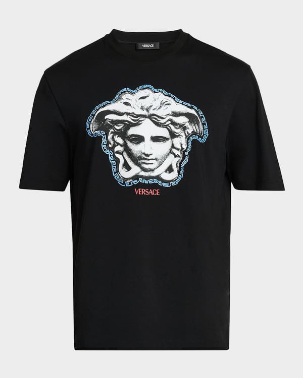 Versace Men's Postcard Logo Graphic T-Shirt | Neiman Marcus