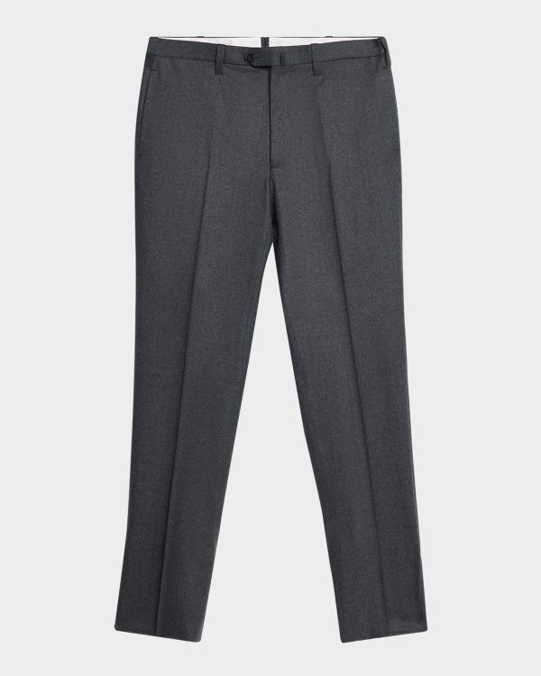 LEMAIRE Men's Tropical Polyester and Wool Pleated Pants | Neiman