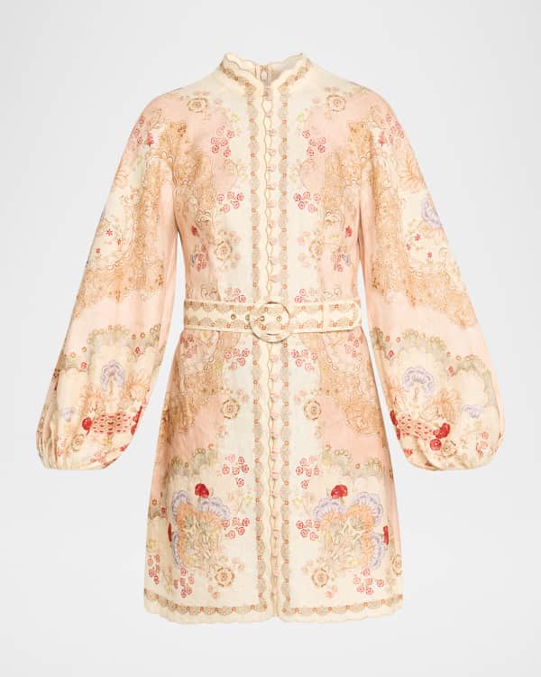 Zimmermann Illuminate Drawn Mini Dress | Neiman Marcus