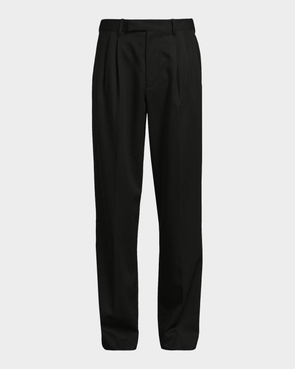 IM MEN Men's Textures Linen Pleated Trousers | Neiman Marcus