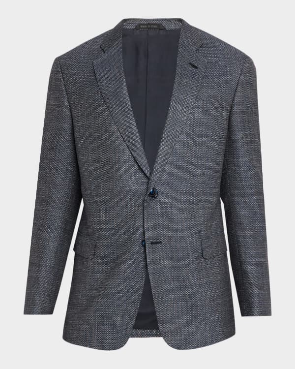 Giorgio Armani Men's Micro-Dot Peak Dinner Jacket | Neiman Marcus
