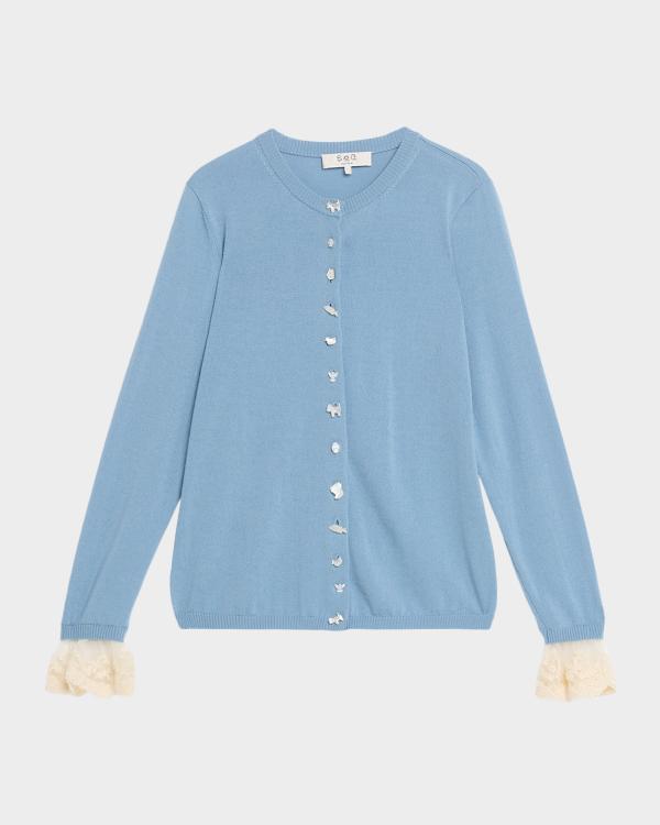 Cinq a Sept Atlas Layered-Cuff Cardigan | Neiman Marcus