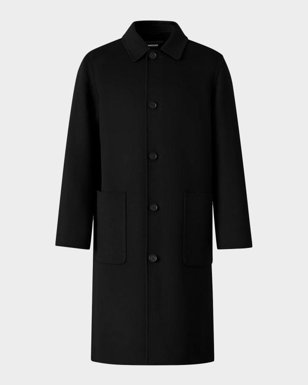 Theory Men's Belvin Melton-Textured Wool-Blend Coat | Neiman Marcus