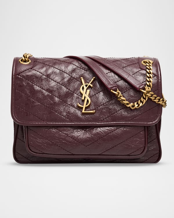 Envelope Triquilt Medium YSL Shoulder Bag in Grained Leather