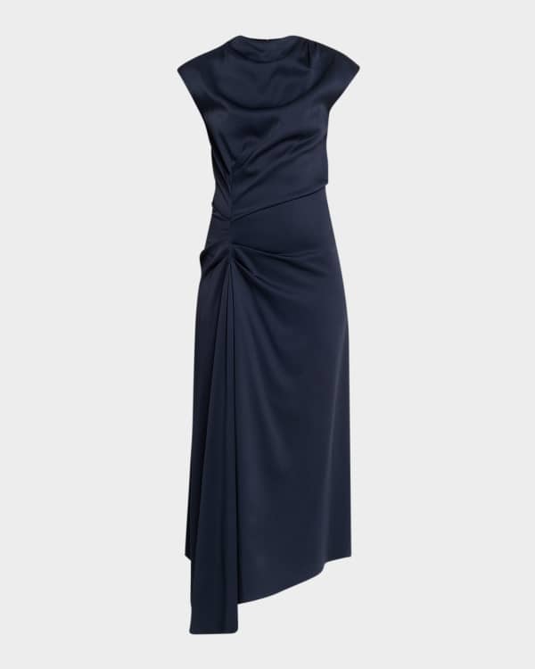 Oscar de la Renta Rose Crochet Knit Sleeveless Midi Dress | Neiman Marcus