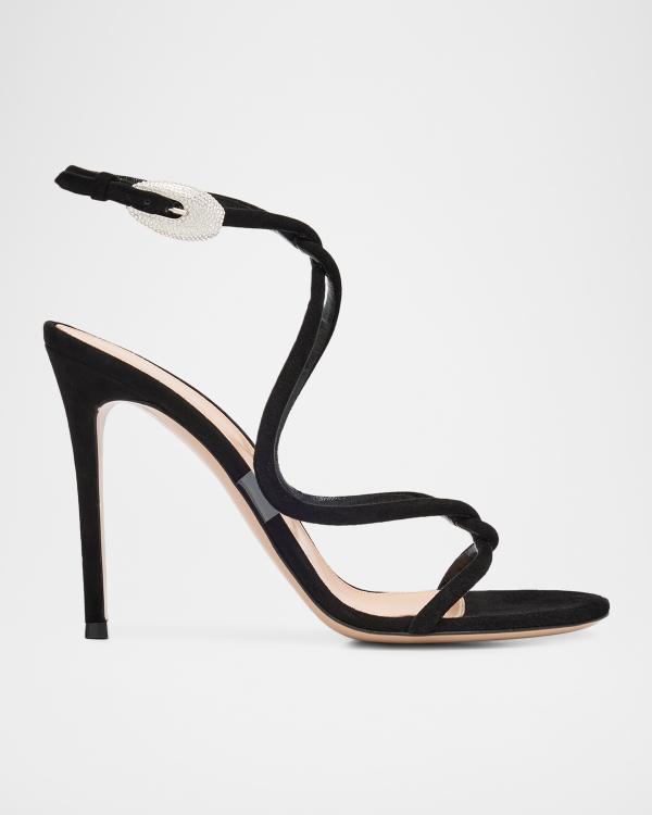 Gianvito Rossi Suede Mary Jane Ballerina Espadrilles | Neiman Marcus