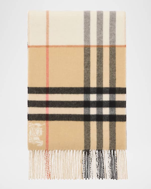 本日限定【BURBERRY】GIANT CHECK CASHMERE マフラー Burberry Check Cashmere Scarf | Neiman Marcus