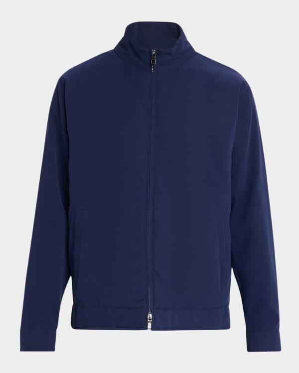 Corneliani Men's Technical Fabric Reversible Hooded Jacket