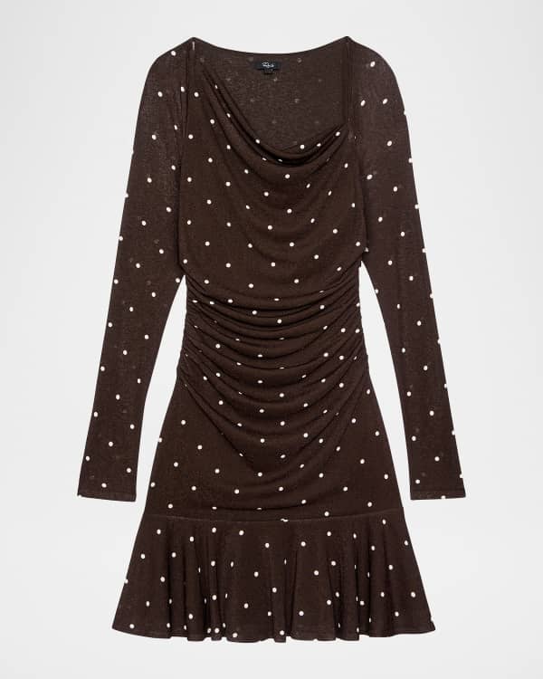 LaMarque Dasha Sheer Ruched Mini Dress | Neiman Marcus
