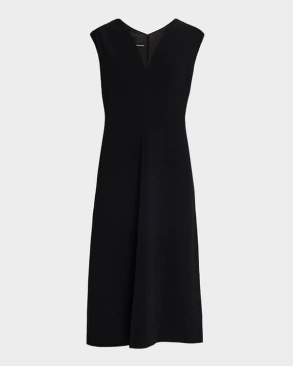 eileen fisher black linen dress Women's Eileen Fisher Organic Linen Mandarin Collar Dress