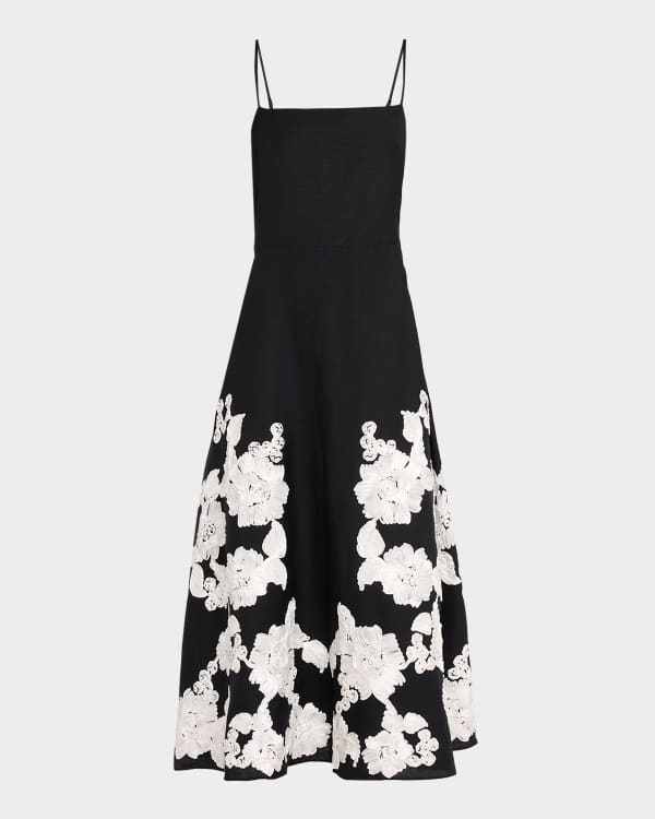 knee length dresses for ladies Milani Embellished Strapless Midi Dress in navy main image 1