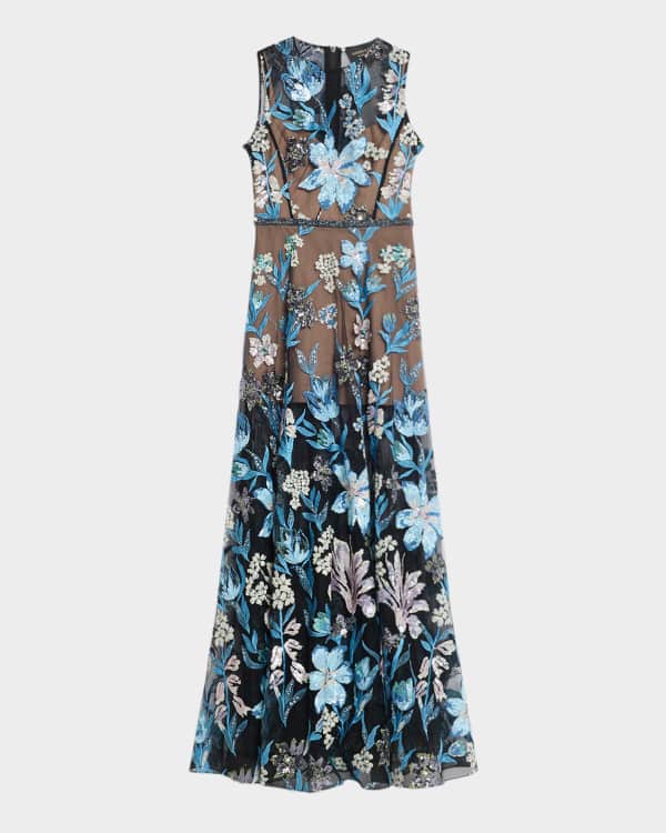 Bronx and Banco Megan Long-Sleeve Lace Overlay Midi Godet Dress | Neiman  Marcus