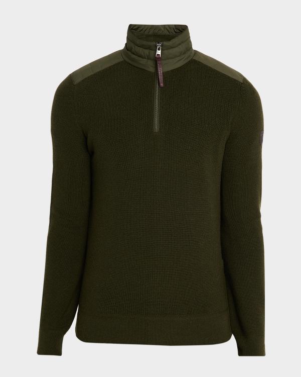 Polo Ralph Lauren Men's Washable Wool Knit Hybrid Full-Zip Sweater
