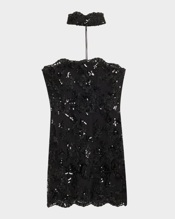 staud black ilana floral mini dress Black Ilana Floral Mini Dress main image 0