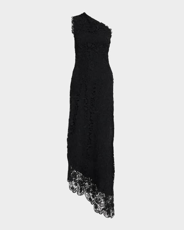 monique lhuillier black lace cocktail dress Corseted Lace Cocktail Dress 14 / NOIR