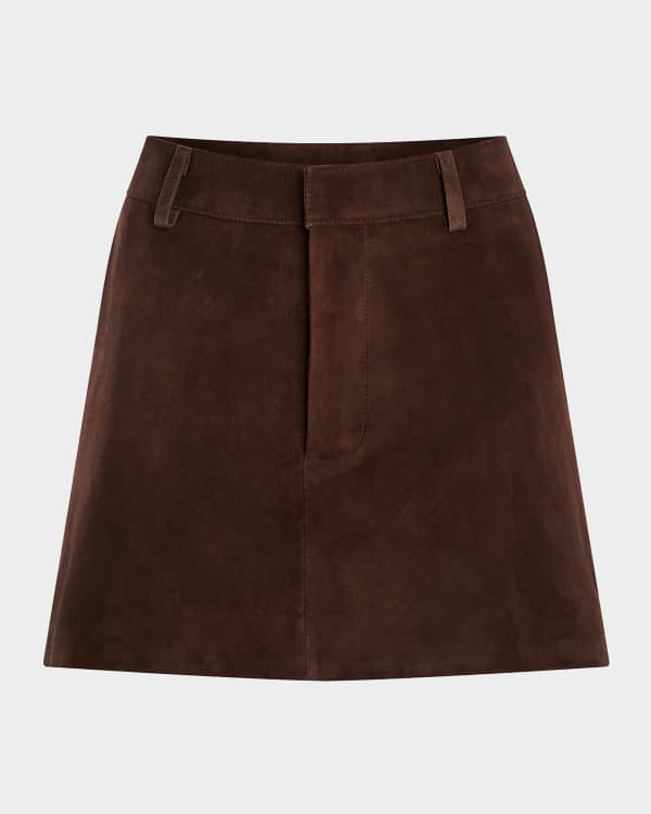 ALICE + OLIVIA Toni Pleated Vegan Leather Mini Skirt | Neiman Marcus