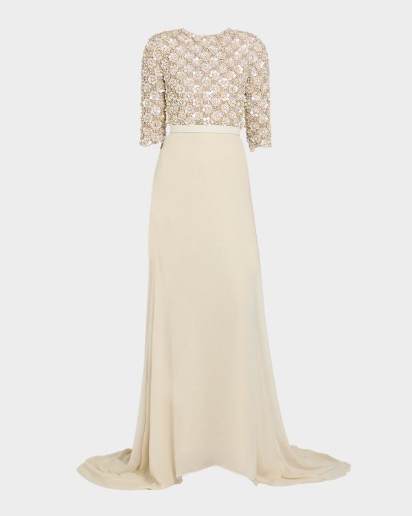 hydrangea chiffon draped mini dress oscar de la renta hydrangea chiffon draped mini dress Oscar de la Renta  Dahlia Floral-appliqu Mini Dress  Runway Catalog