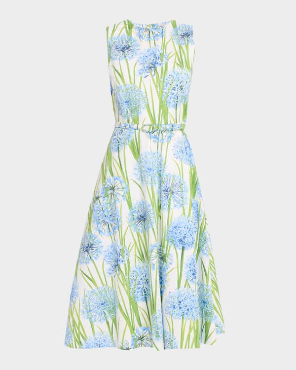 Oscar de la Renta Sleeveless Butterfly Jacquard Knit Midi Dress | Neiman  Marcus