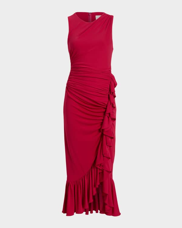 Cinq a Sept Margaret Sleeveless Denim Midi Dress | Neiman Marcus