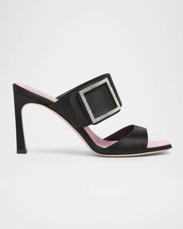 Manolo Blahnik Jadarona Leather Mule Sandals | Neiman Marcus