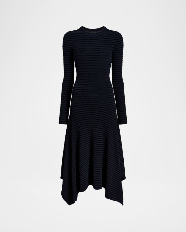 knee length dresses for ladies Embroidered Tulle and Macram Midi Dress  ELIE SAAB