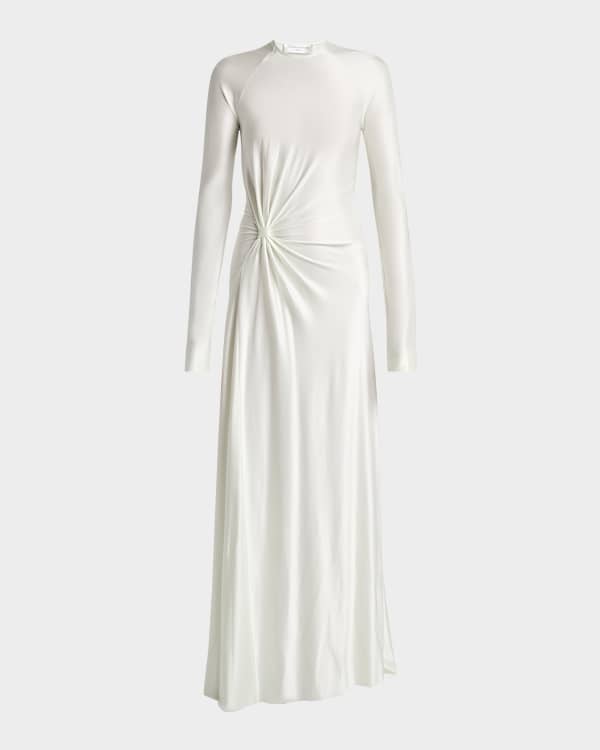 green emerald velvet dress Floor-Length Cami Dress In Ivory – Victoria Beckham UK main image 0