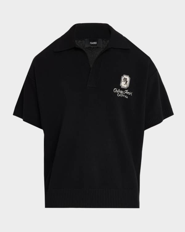 Amiri Men's MA Quad Toweling Polo Shirt | Neiman Marcus