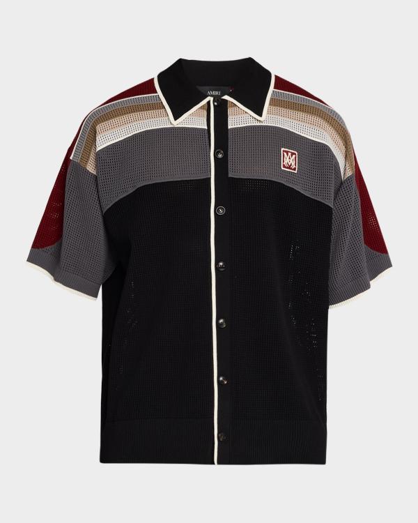 AMIRI アミリ STARBURST CAMP SHIRT シャツ 25SS Amiri Men's Starburst Satin Camp Shirt | Neiman Marcus
