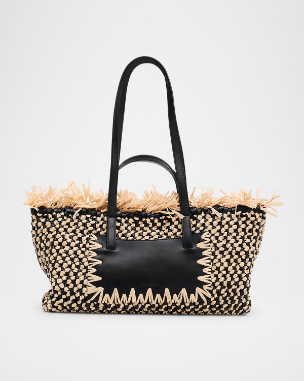 LOEWE x Paula's Ibiza Medium Puzzle Fold Tote Bag in Raffia with