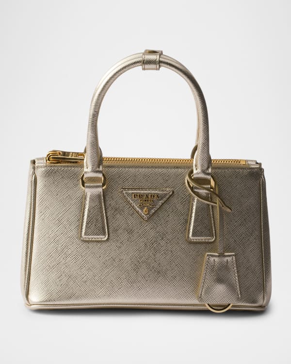 Saffiano Leather Card Holder with Shoulder Strap