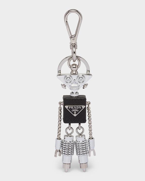 Prada Soft Robot Corduroy Bag Charm | Neiman Marcus