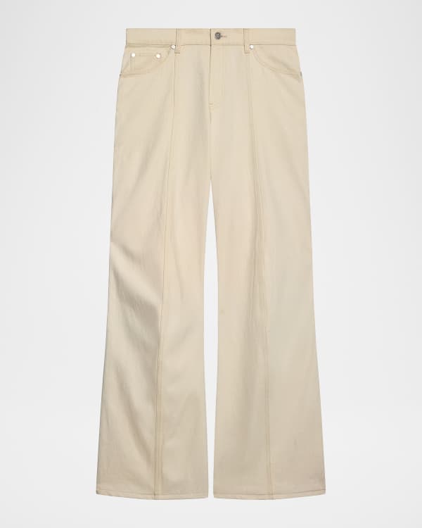 Helmut Lang Men's Slim-Fit Flocked Denim Jeans | Neiman Marcus